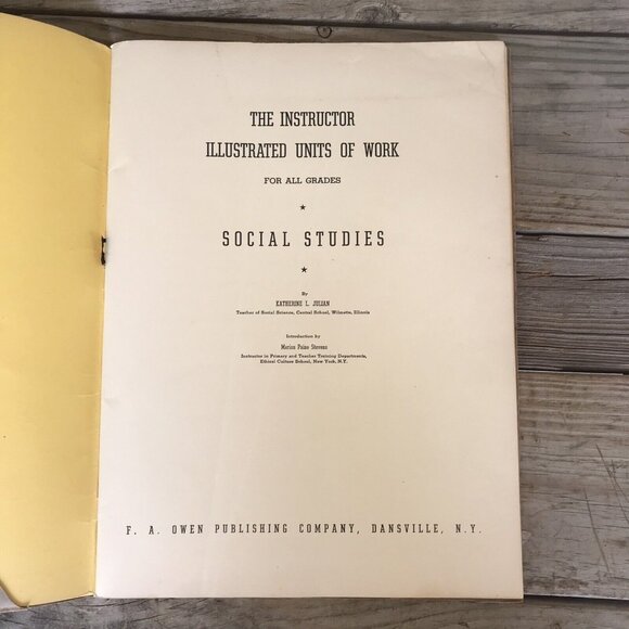1937 Social Studies Book, “The Instructor Illustrated Units Of Work” Vintage - Picture 4 of 10